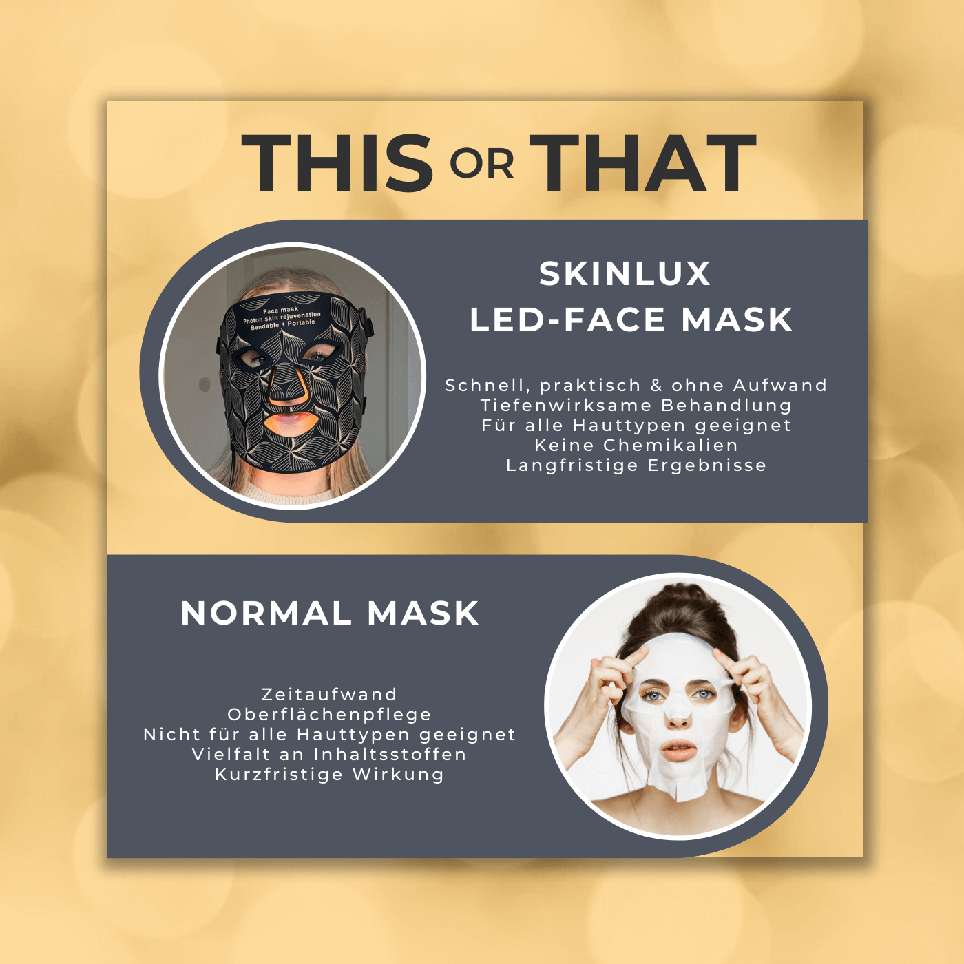 SkinLUX LED-Gesichtsmaske - Für strahlend glatte Haut