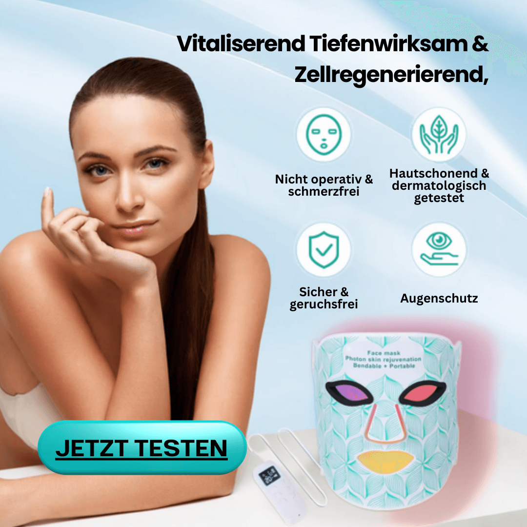 SkinLUX LED-Gesichtsmaske - Für strahlend glatte Haut